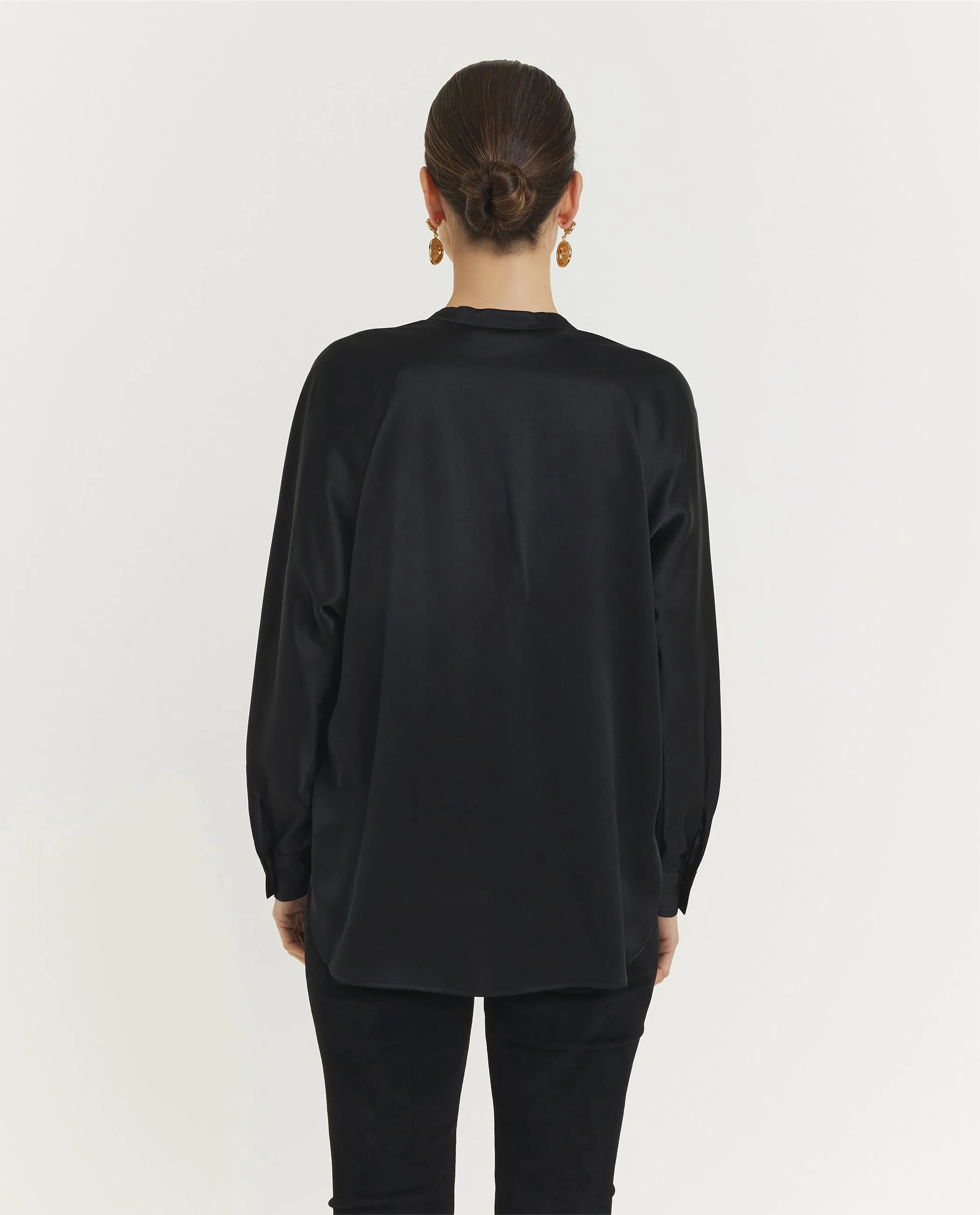 Band Collar Blouse - Zwart sold by Pauw Amsterdam product image thumbnail 5