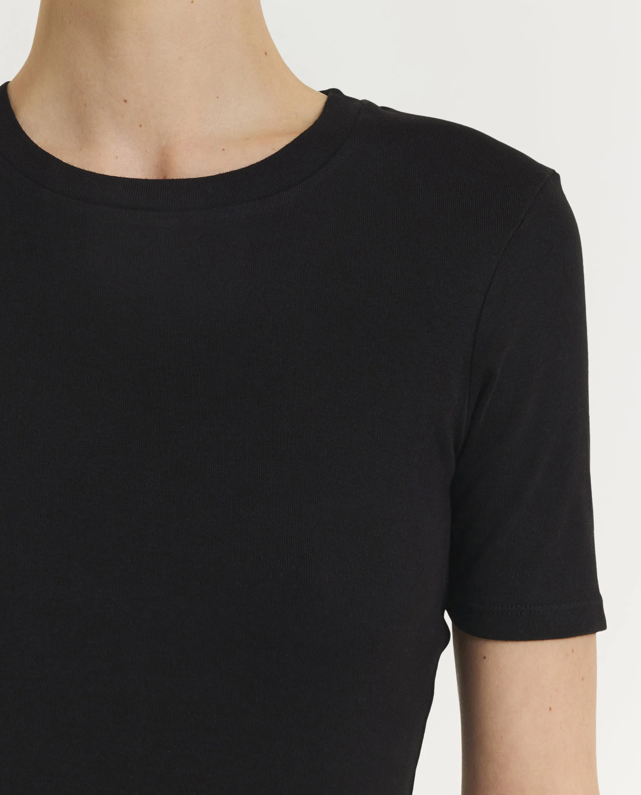 Wit shirt met korte mouwen - Zwart sold by Pauw Amsterdam product image thumbnail 2