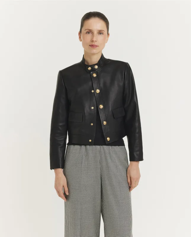 Lederen Cropped Hadley Jack sold by Pauw Amsterdam