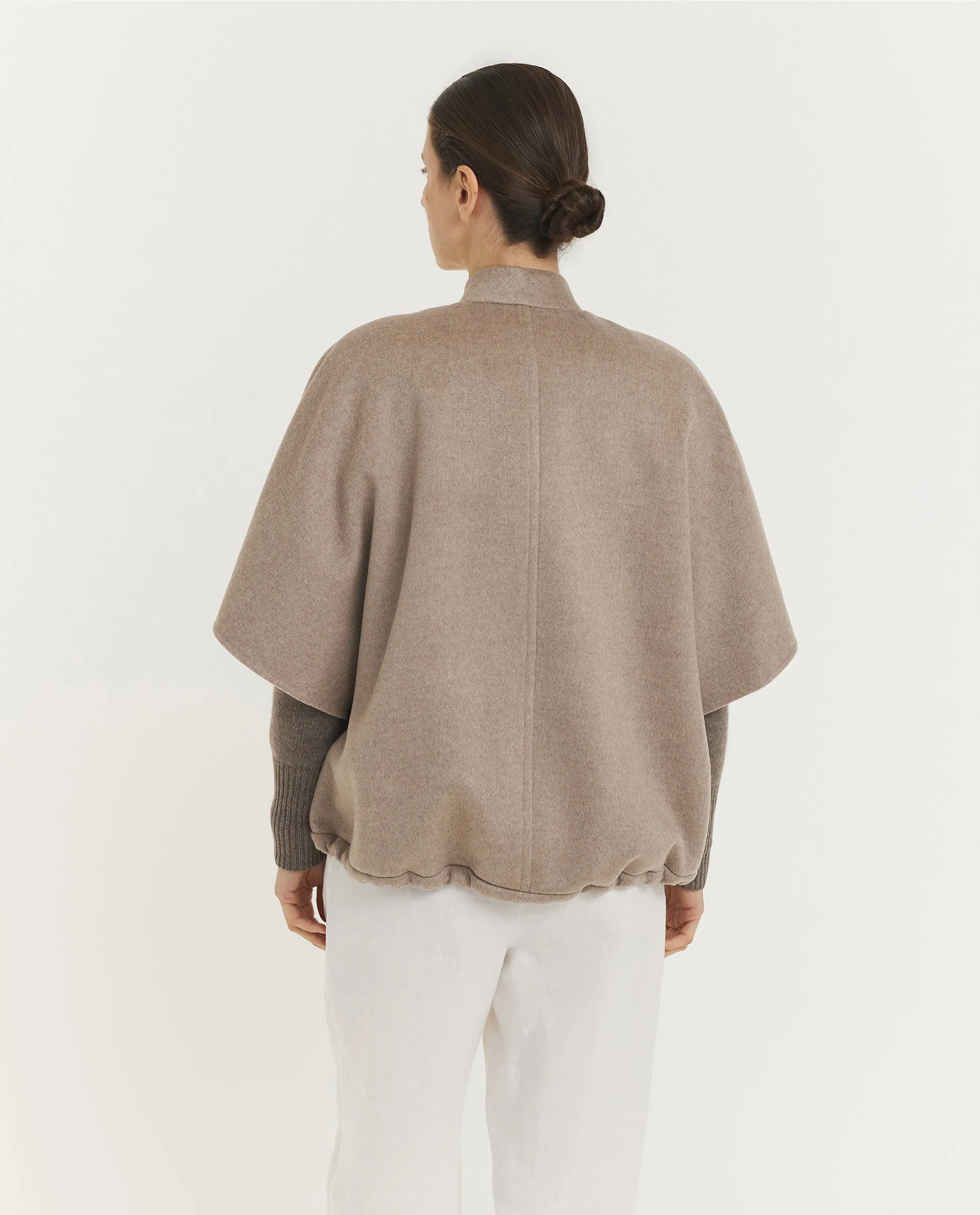 Cape Wrap Poncho - Lichtbruin sold by Pauw Amsterdam product image thumbnail 5