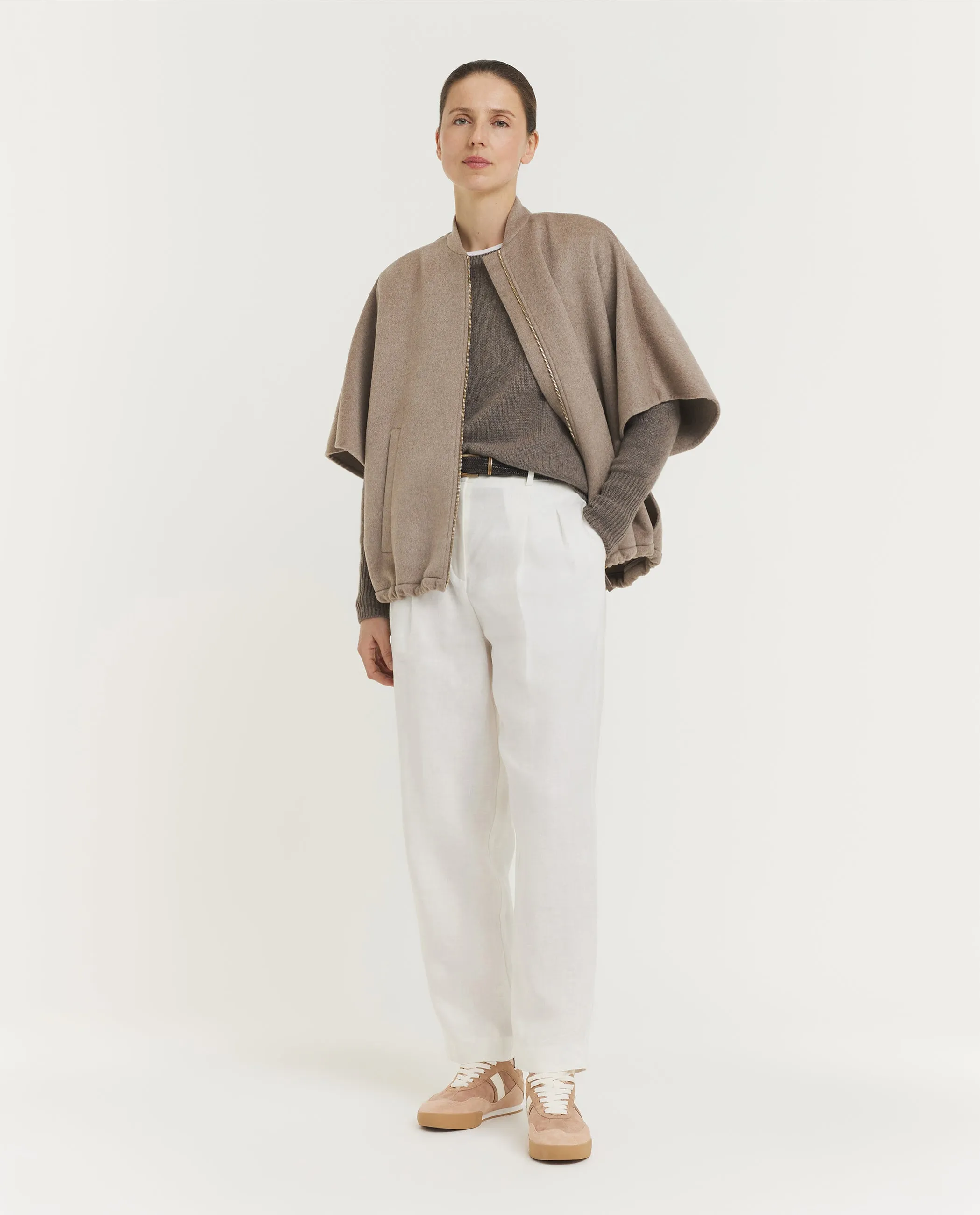 Cape Wrap Poncho - Lichtbruin sold by Pauw Amsterdam product image thumbnail 3