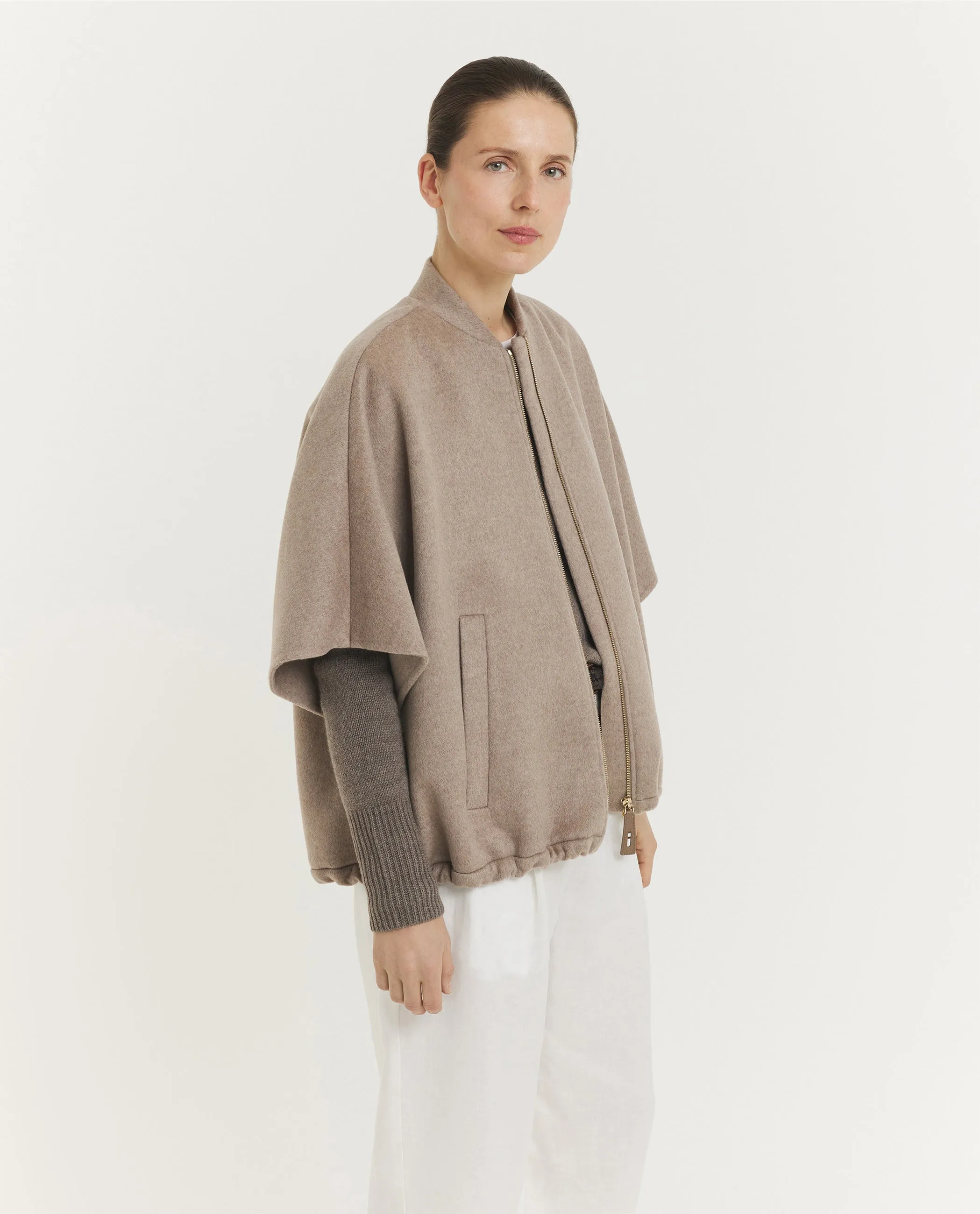 Cape Wrap Poncho - Lichtbruin sold by Pauw Amsterdam product image thumbnail 4