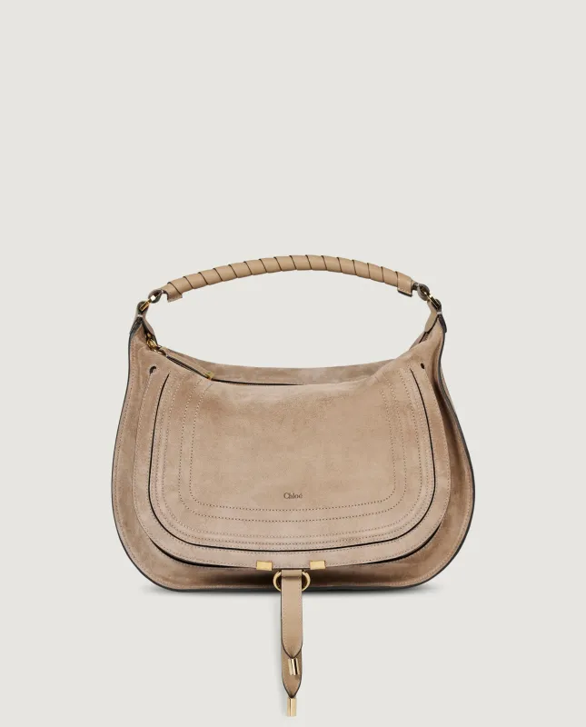 Suede Marcie Schoudertas - Lichtbruin sold by Pauw Amsterdam