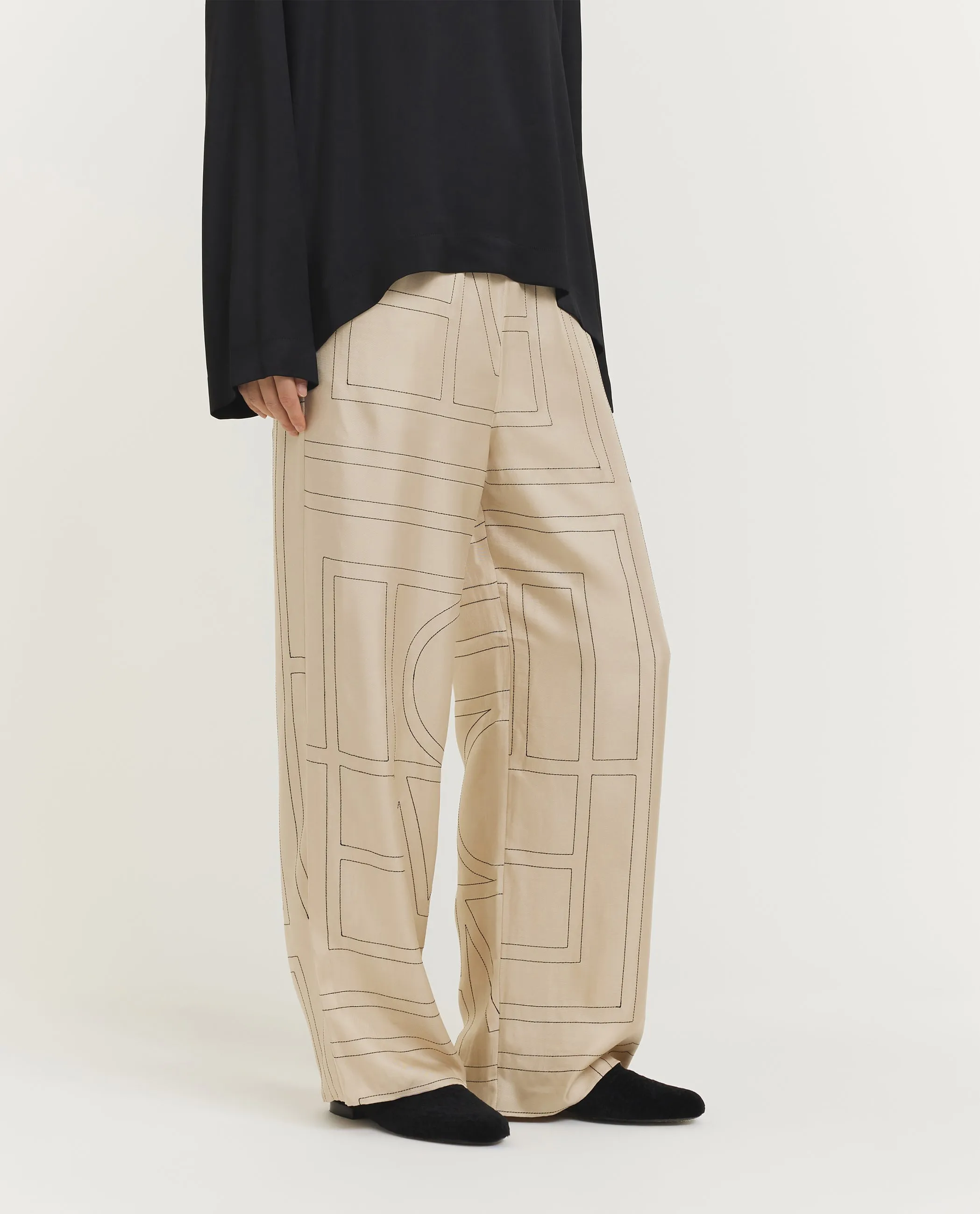 Zijden Monogram Broek sold by Pauw Amsterdam product image thumbnail 3