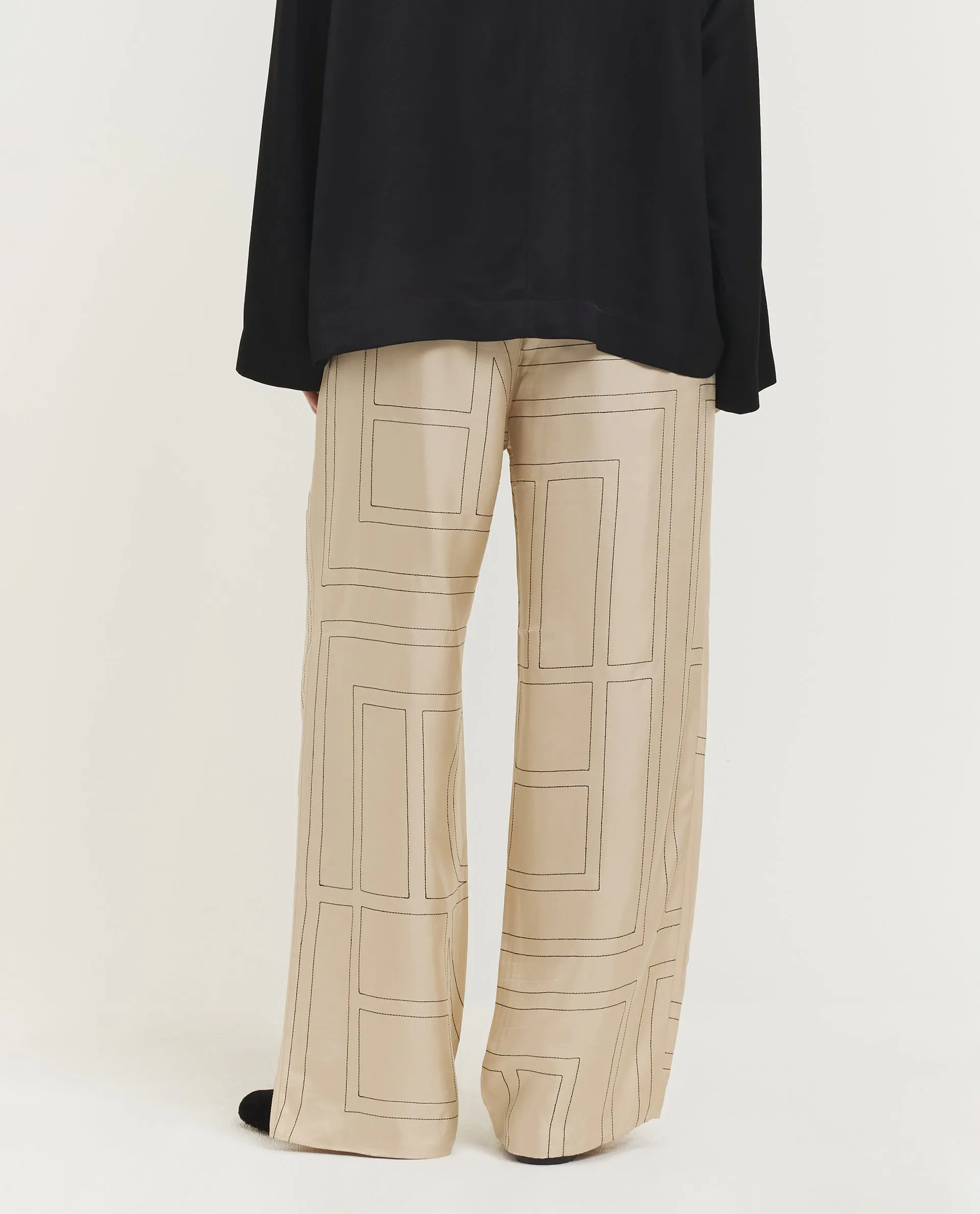 Zijden Monogram Broek sold by Pauw Amsterdam product image thumbnail 4