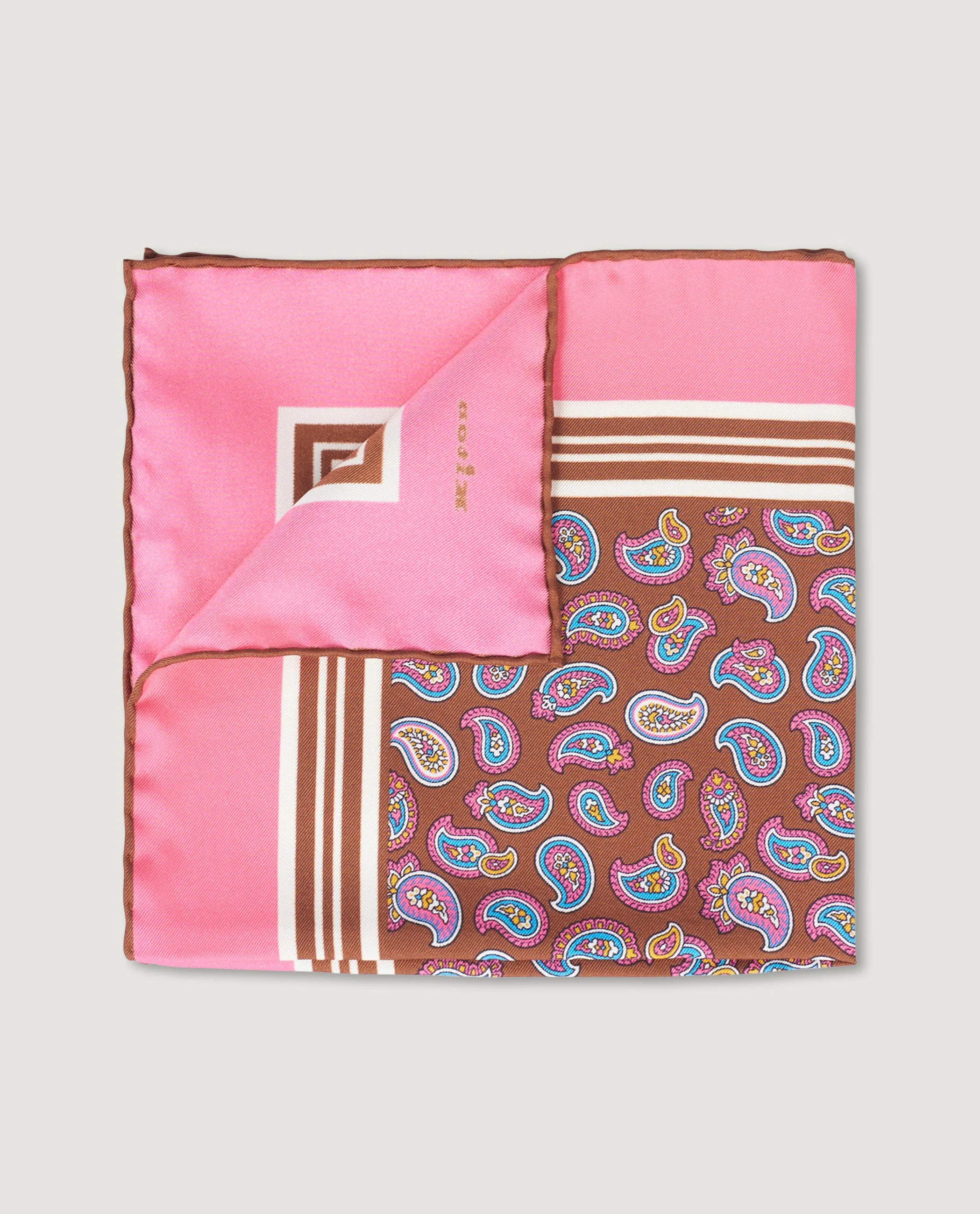 Geprinte Zijden Pochet - Bruin sold by Pauw Amsterdam product image thumbnail 2