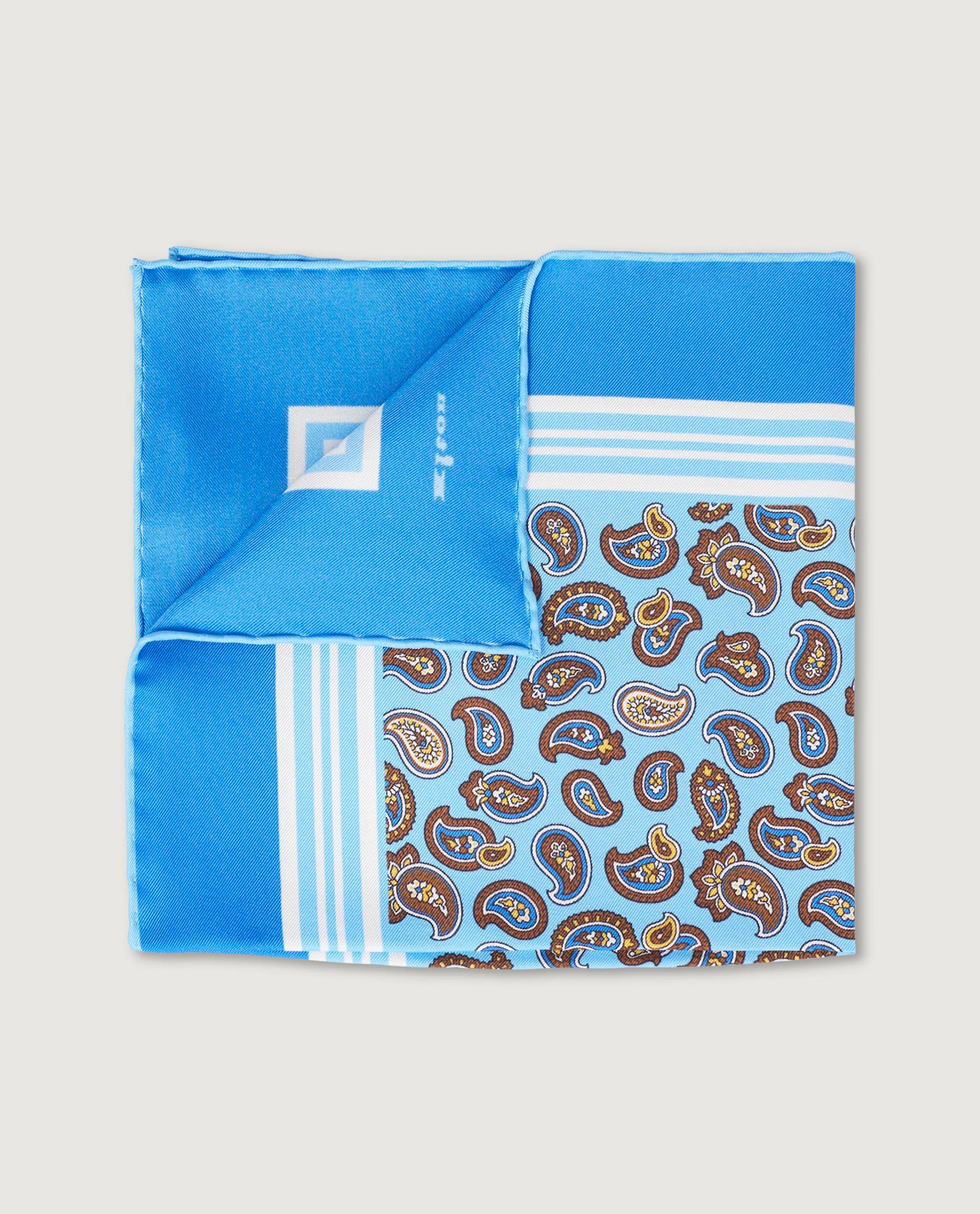 Geprinte Zijden Pochet - Lichtblauw sold by Pauw Amsterdam product image thumbnail 2