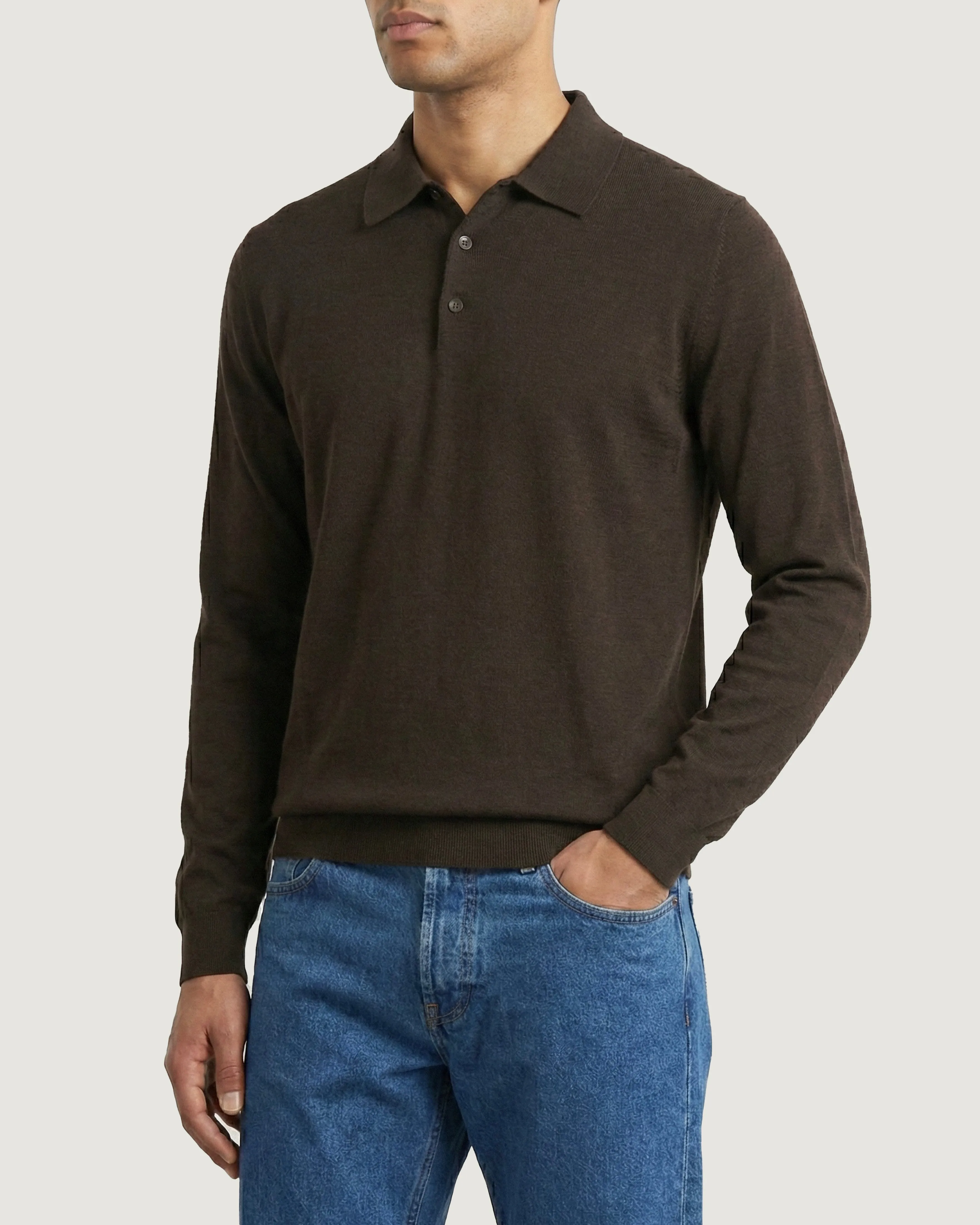 Katoen Zijden LS Polo sold by Pauw Amsterdam product image thumbnail 2