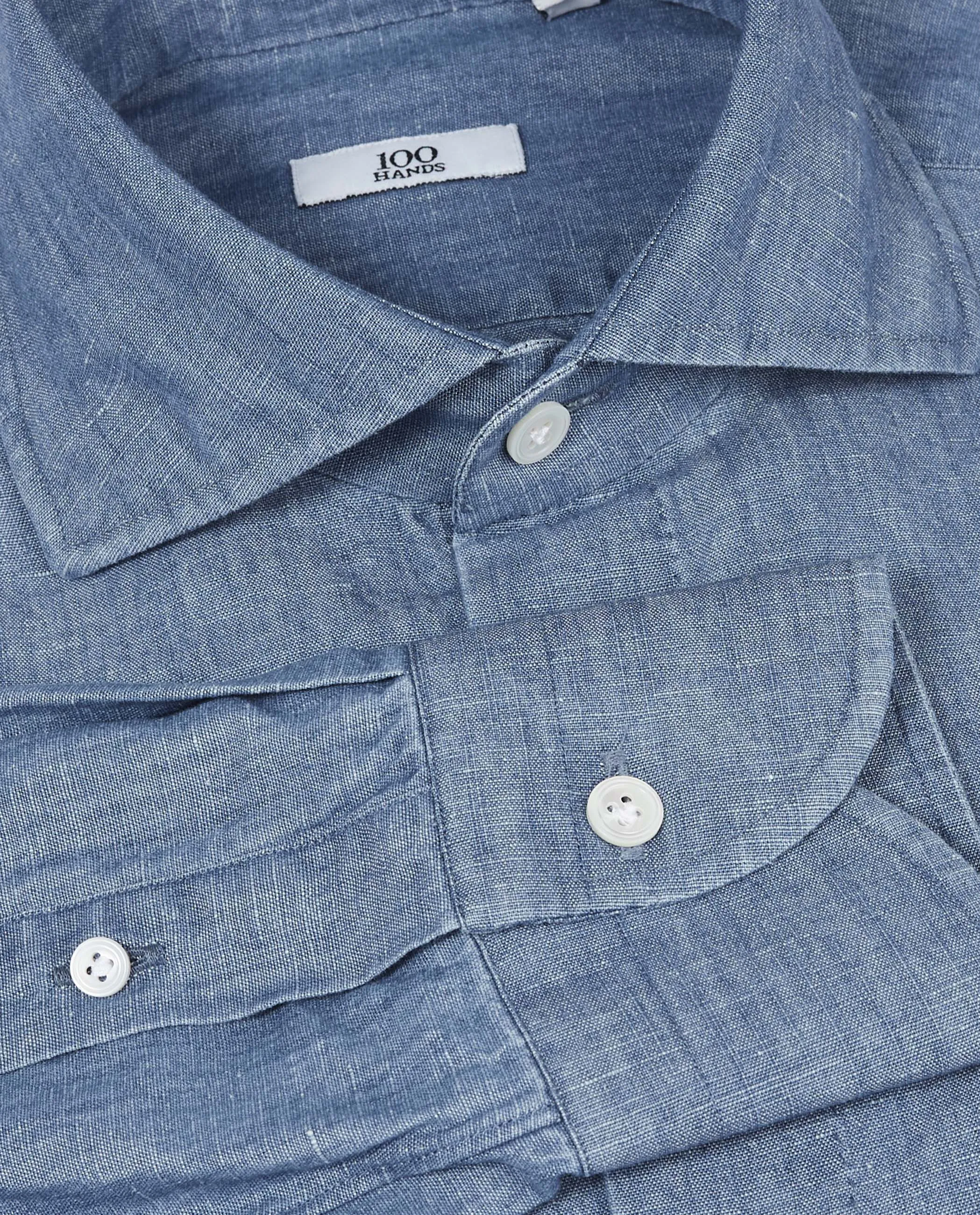 Katoen Linnen Indigo Shirt sold by Pauw Amsterdam product image thumbnail 2