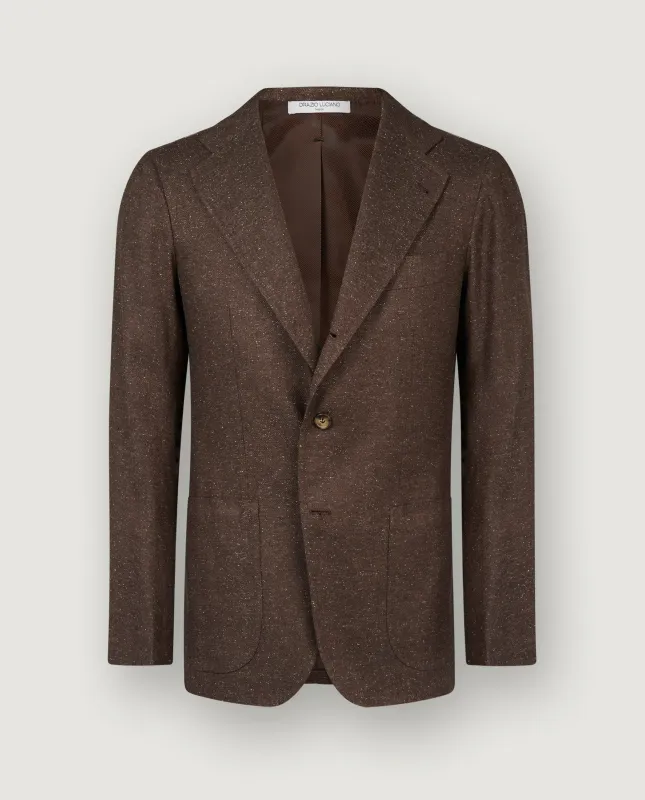 Zijde Linnen Donegal Visgraat Jasje made by Pauw Amsterdam