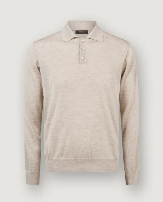 Cashmere Zijden Poloshirt made by Zanone