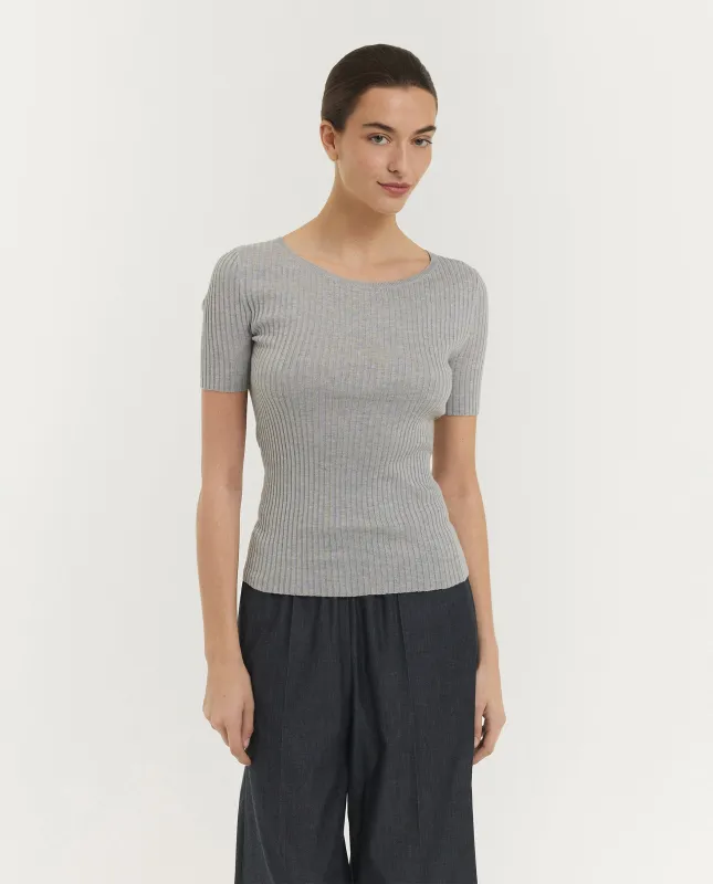 Zijden Cashmere SS Top made by Pauw Amsterdam