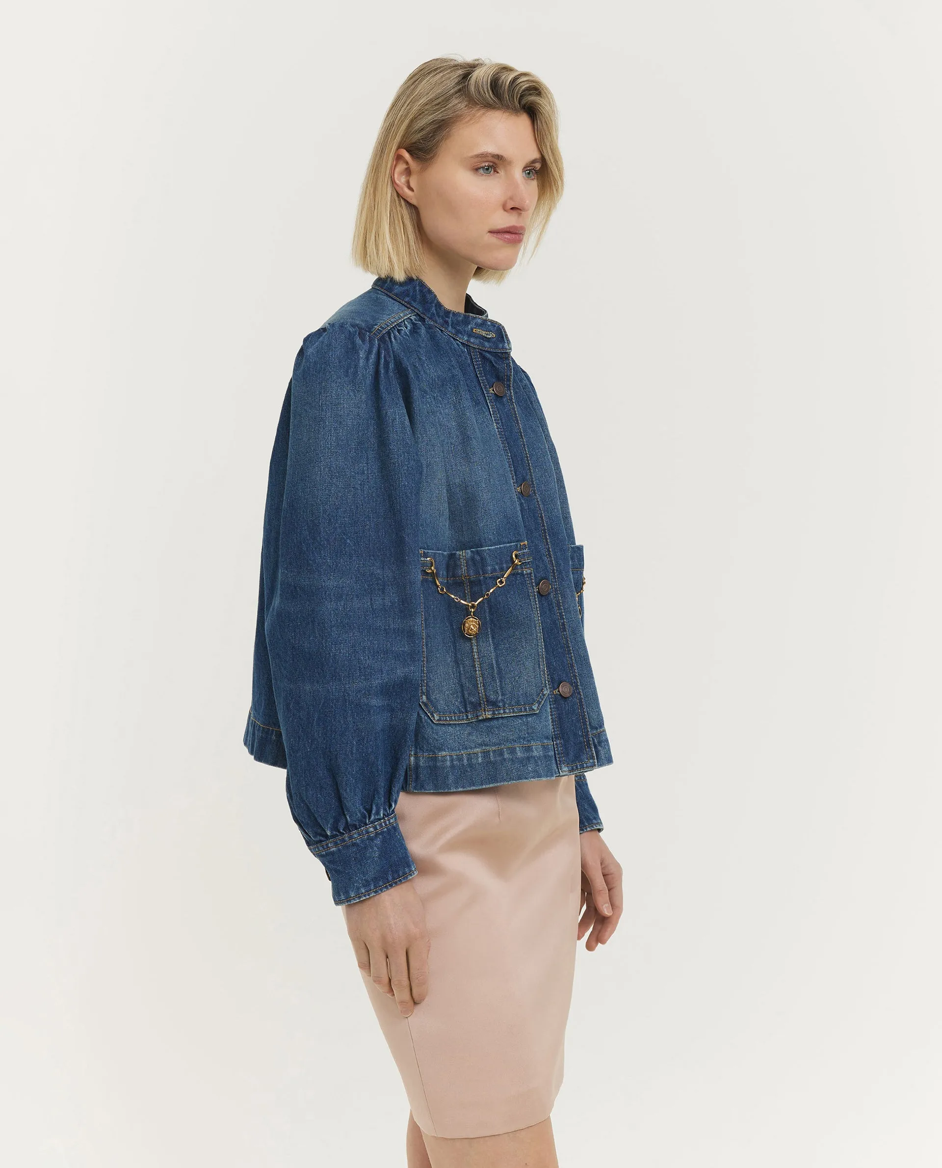 Gathered Denim Jasje sold by Pauw Amsterdam product image thumbnail 4