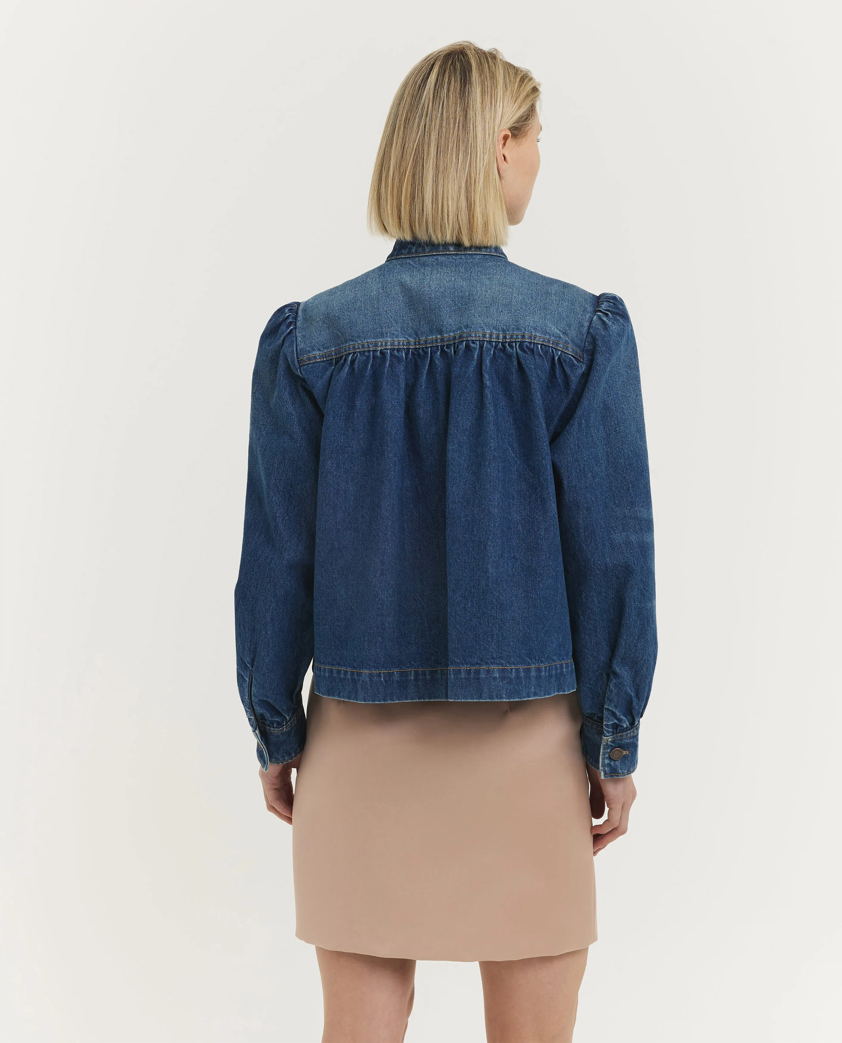 Gathered Denim Jasje sold by Pauw Amsterdam product image thumbnail 5