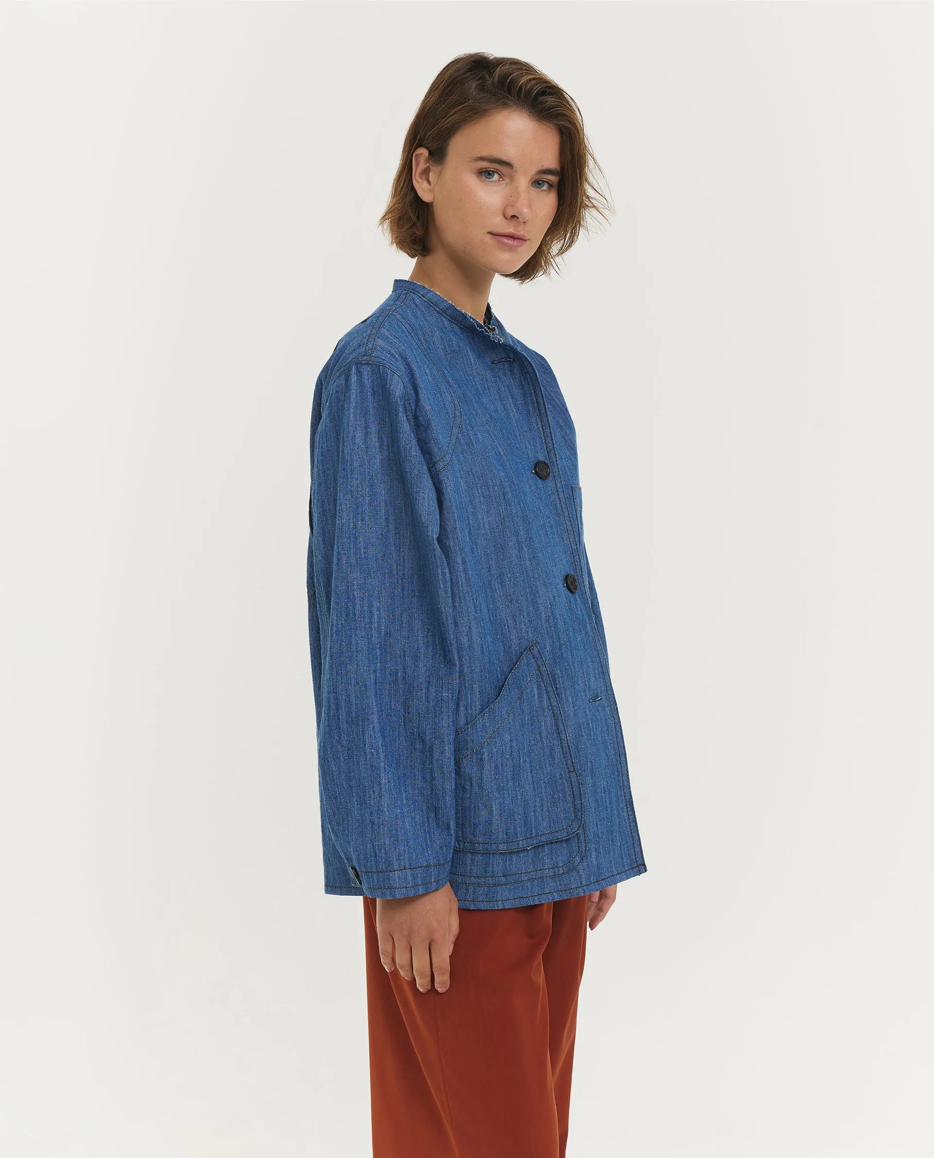 Katoen Linnen Worker Jacket sold by Pauw Amsterdam product image thumbnail 4