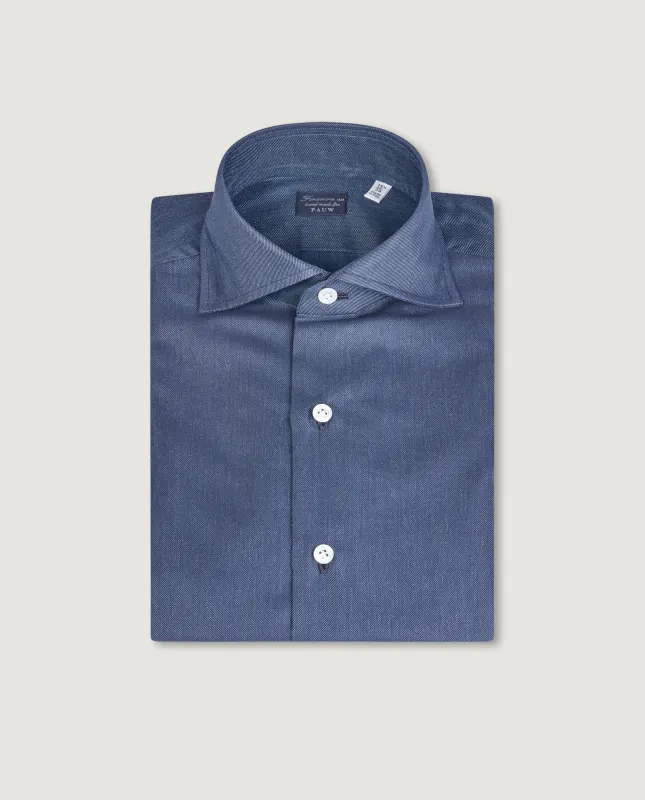 Katoenen Twill Shirt made by Finamore