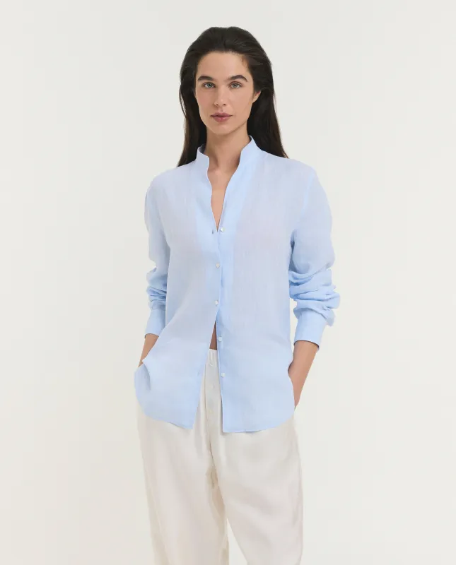 Linnen Langemouwen Shirt made by Xacus