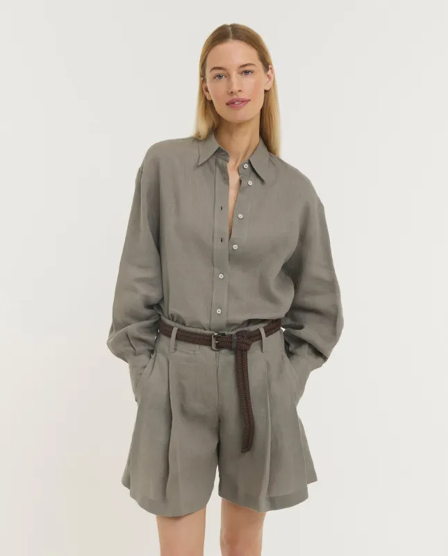 Wijd Linen Overhemd made by Brunello Cucinelli