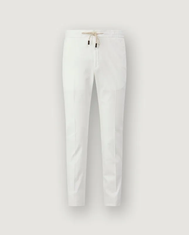 Katoen Zijden Drawstring Broek made by Incotex