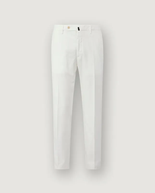 Katoen Zijden Stretch Chino's made by Incotex