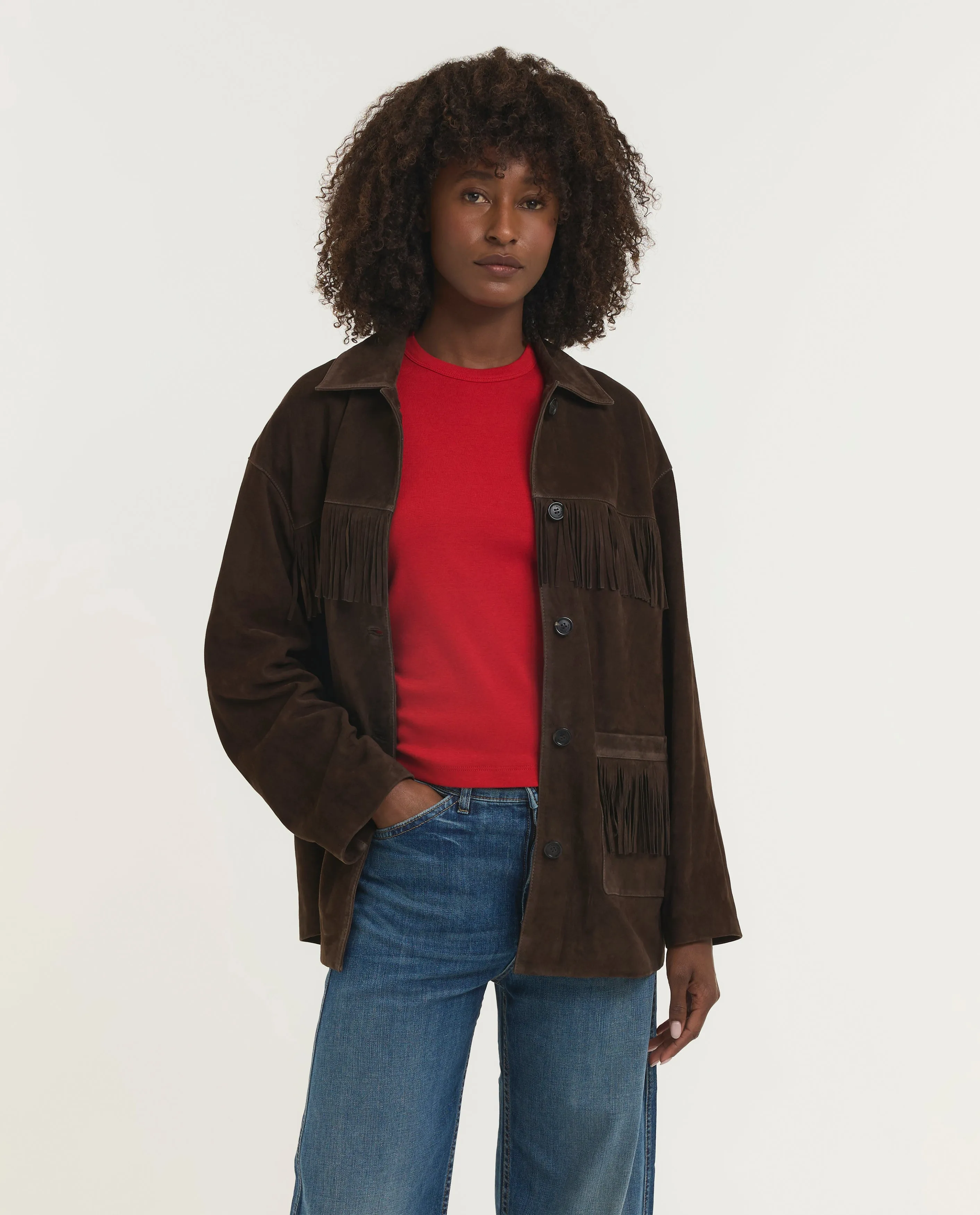 Foudre Franjes Suede Jas sold by Pauw Amsterdam