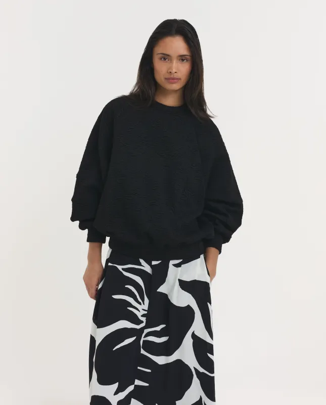 Matelassé Jersey Raglan Trui made by Dries Van Noten