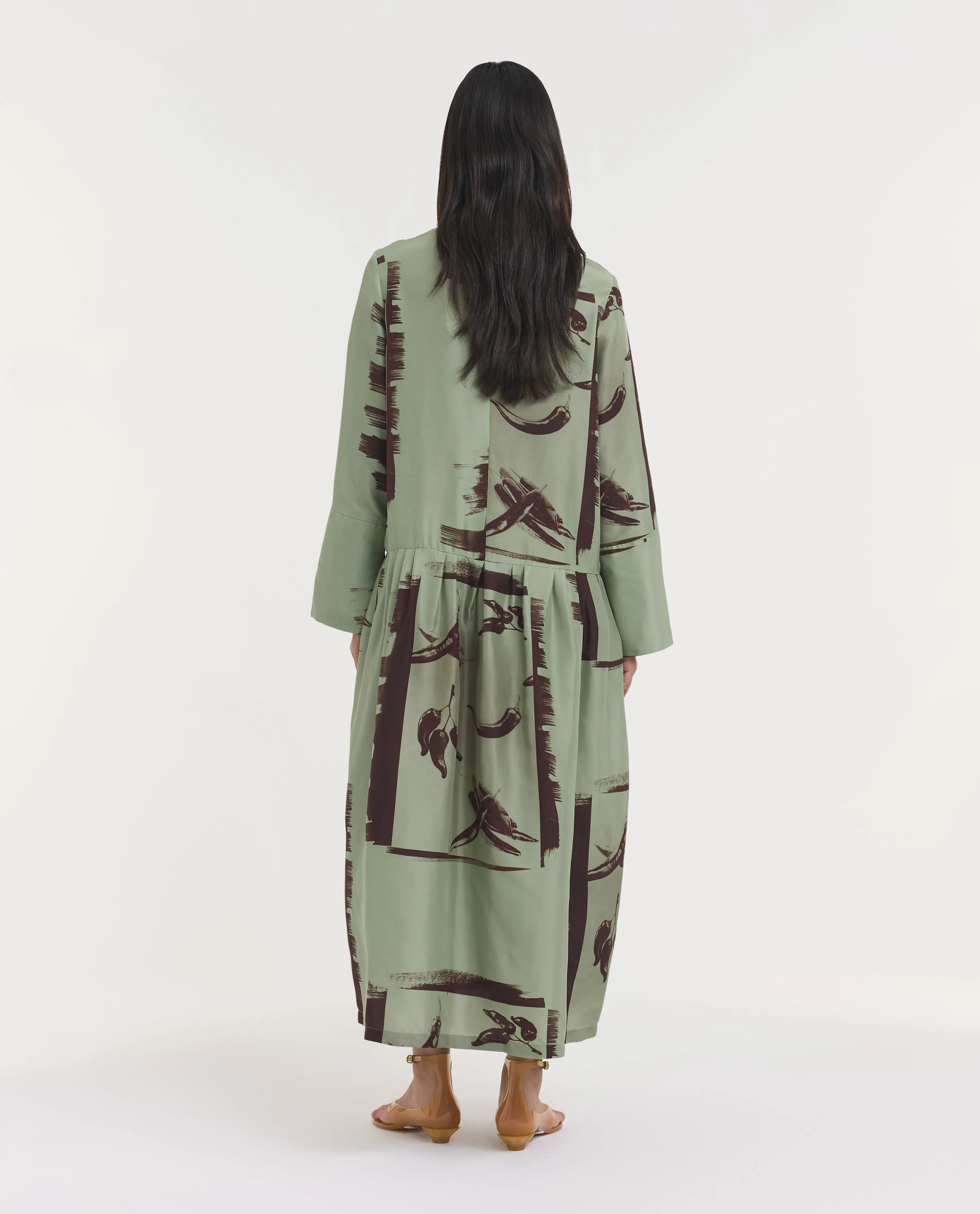 Wijd Zijden Chili Jurk sold by Pauw Amsterdam product image thumbnail 4