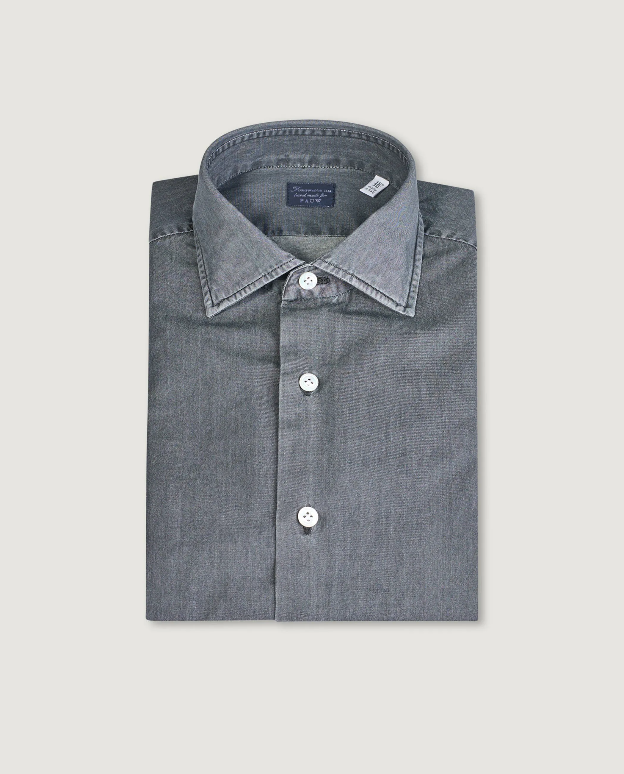 Indigo Katoenen Shirt sold by Pauw Amsterdam