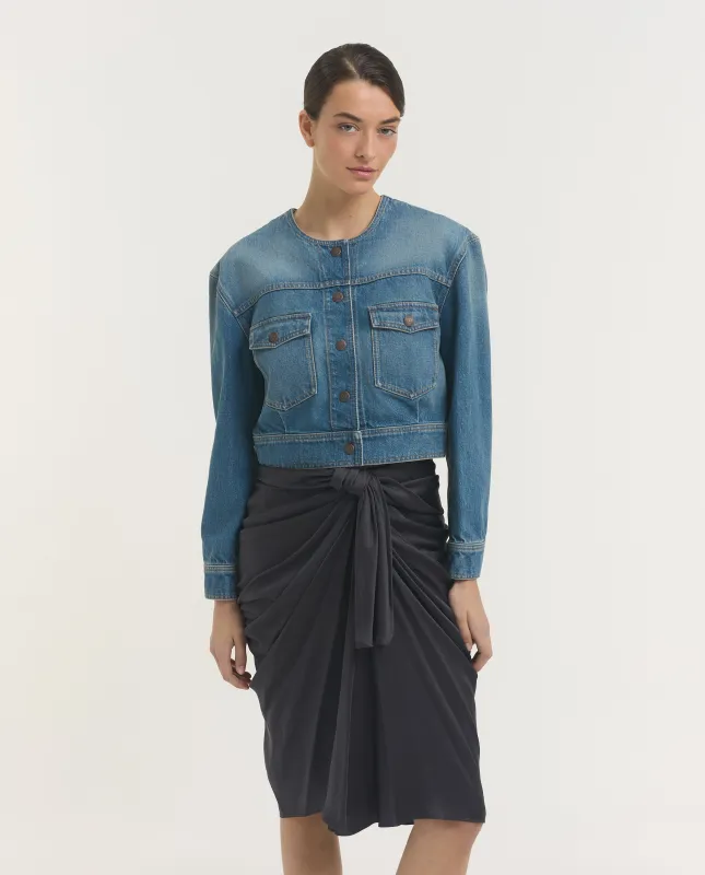 Cropped Denim Jasje made by Chloe