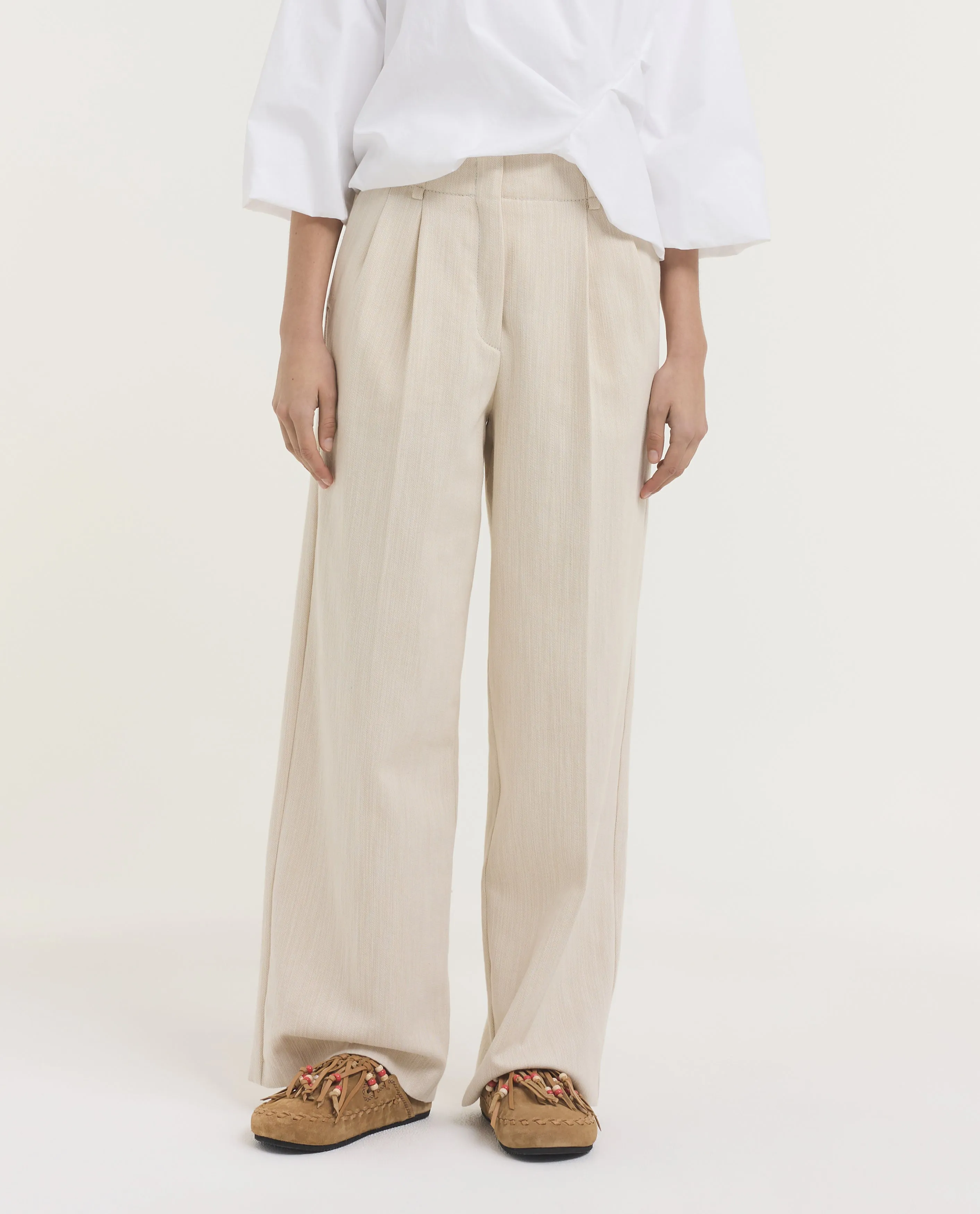Slub Katoenen Broek sold by Pauw Amsterdam product image thumbnail 2