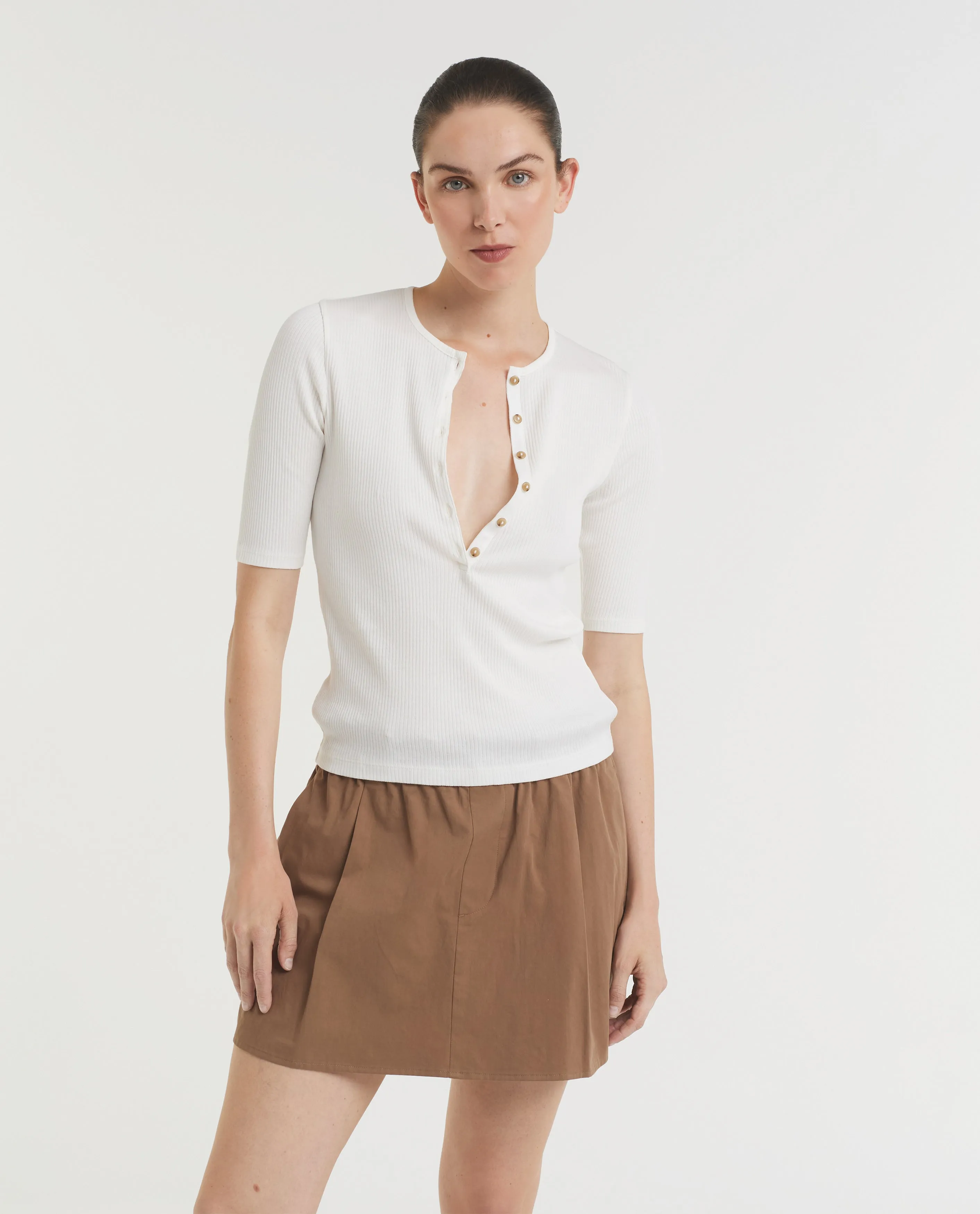 Rib Katoenen Henley sold by Pauw Amsterdam product image thumbnail 5