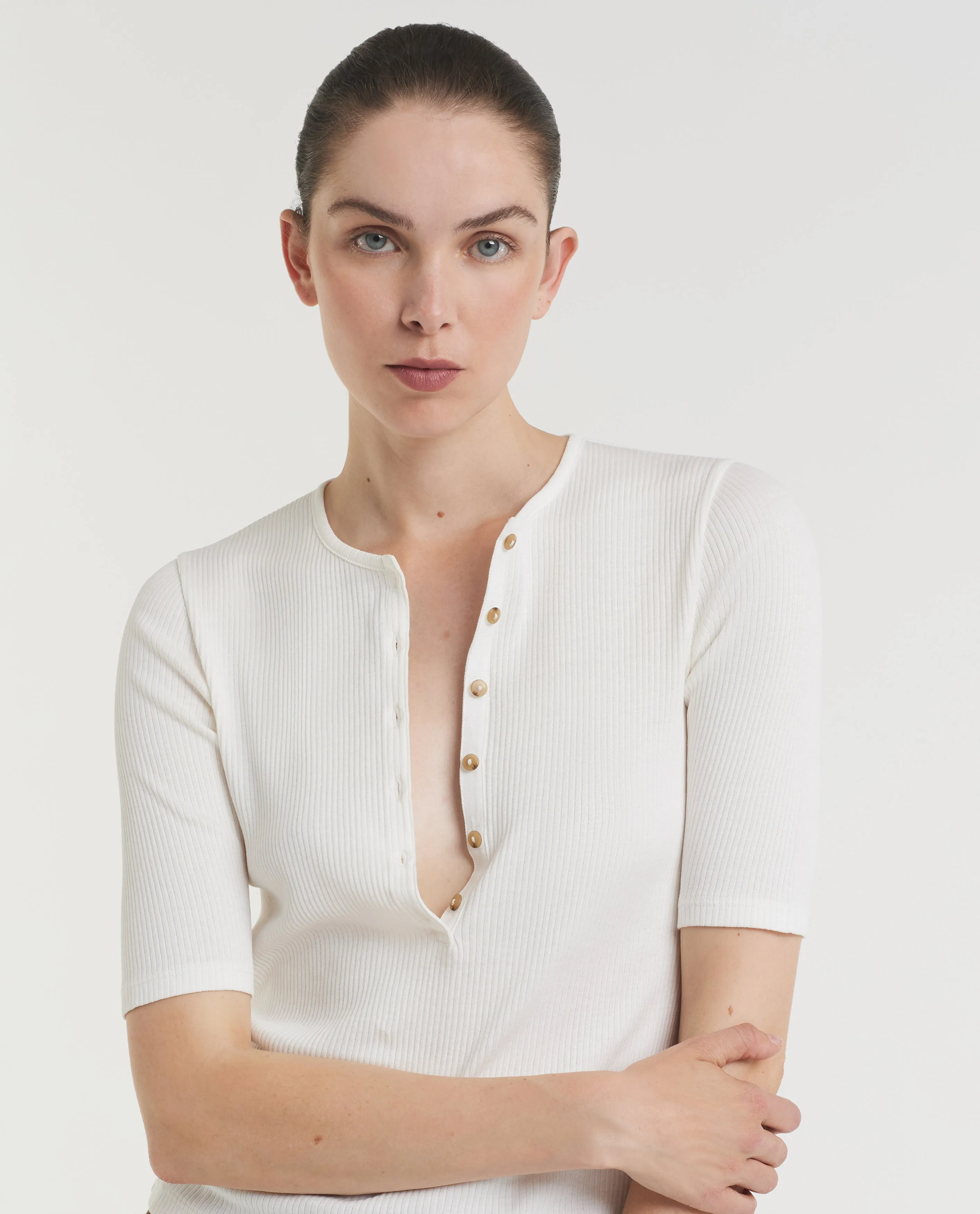 Rib Katoenen Henley sold by Pauw Amsterdam product image thumbnail 2