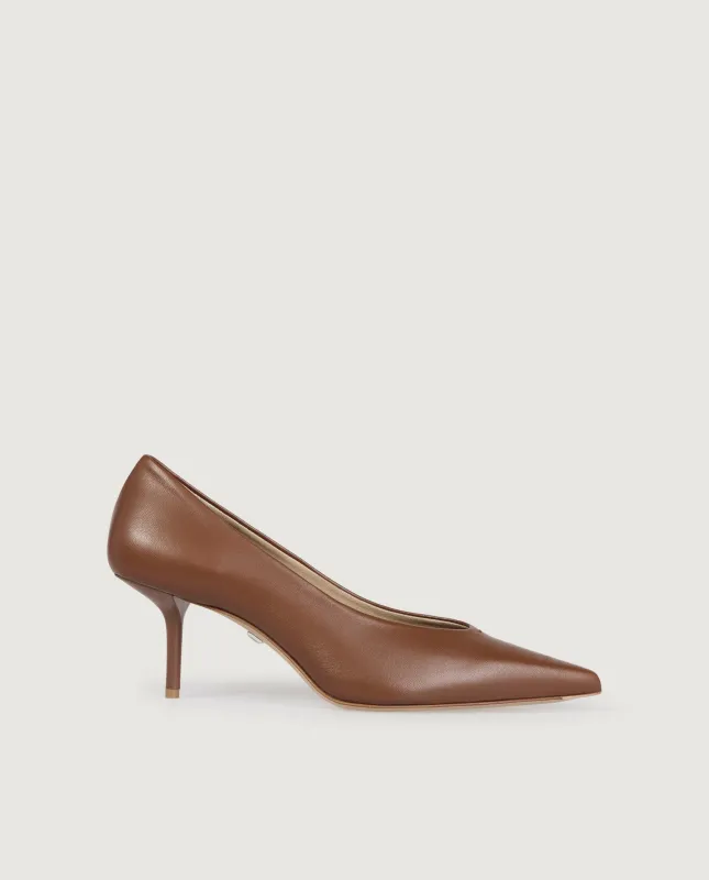 Leren Court Hakken made by MaxMara