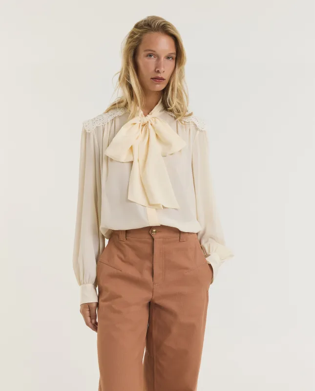 Zijden Lange Mouwen Blouse made by Chloe