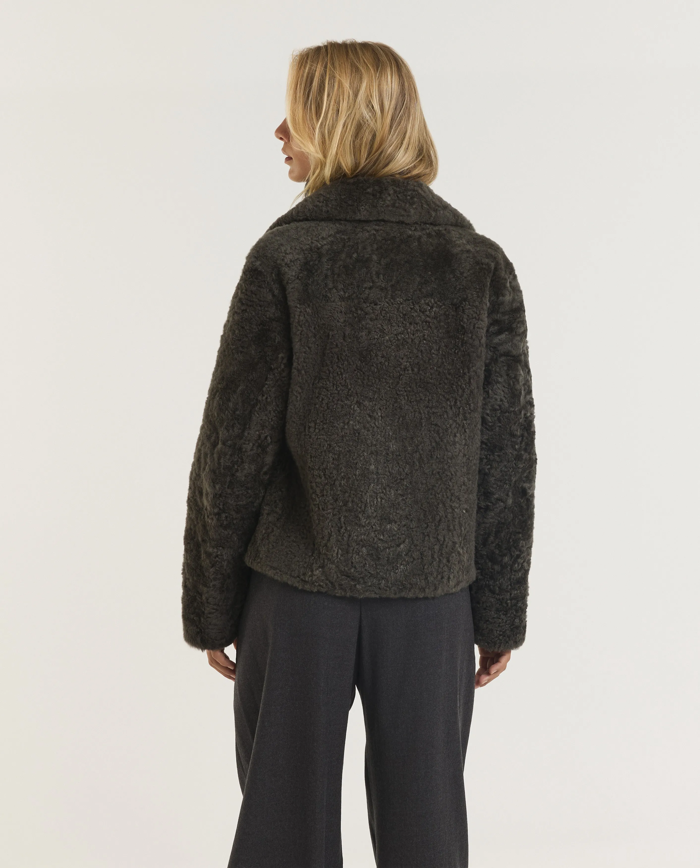 Fuzzy Shearling Pea Coat sold by Pauw Amsterdam product image thumbnail 5