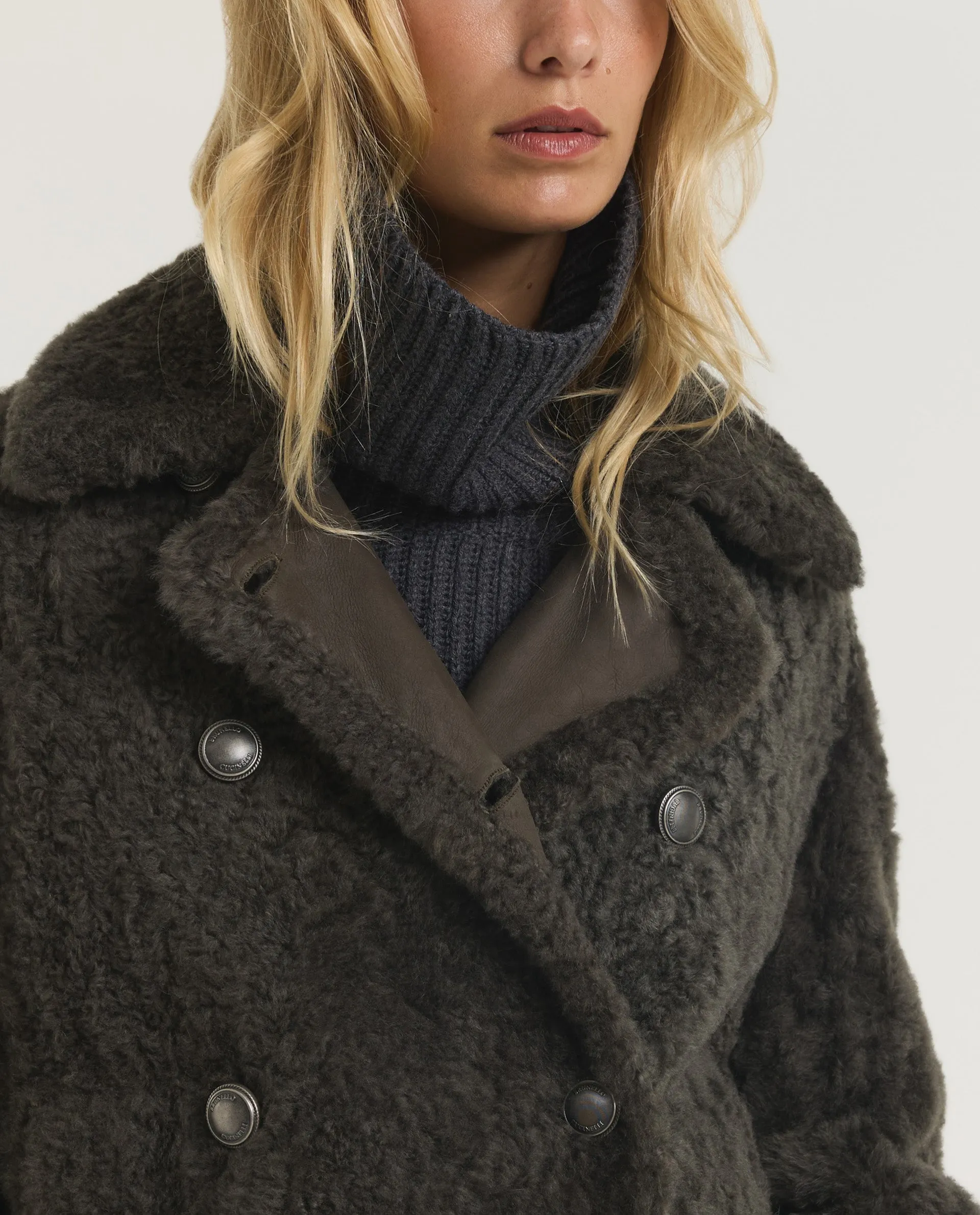 Fuzzy Shearling Pea Coat sold by Pauw Amsterdam product image thumbnail 2