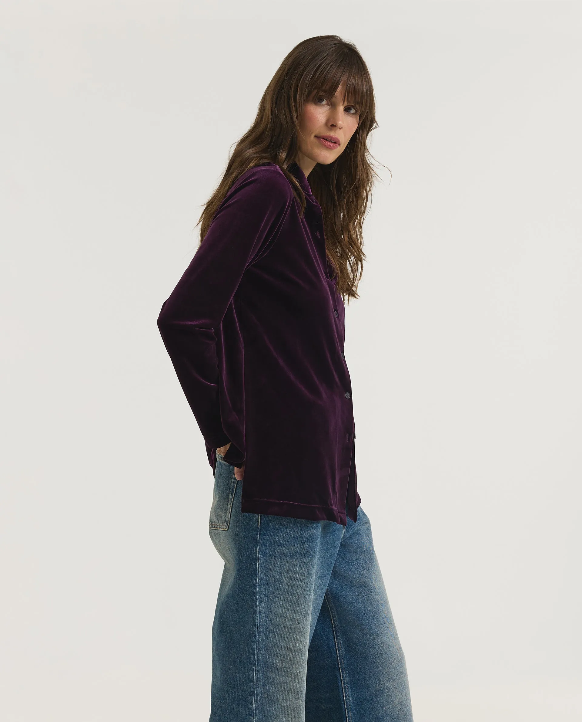 Fluwelen Staande Kraag Blouse sold by Pauw Amsterdam product image thumbnail 4