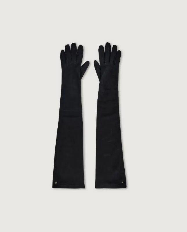 Extra Lange Suede Handschoenen made by MaxMara