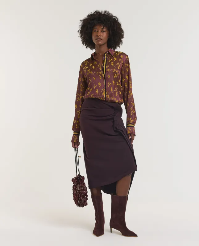Gevouwen Heavy Jersey Rok made by Dries Van Noten