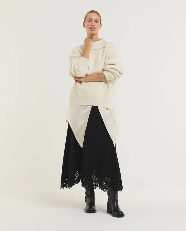 Valiant Wool Lace Skirt made by Zimmermann