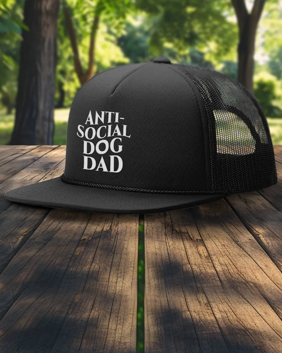 Anti-Social Dog Dad Foam Trucker Hats sold by PAWZ