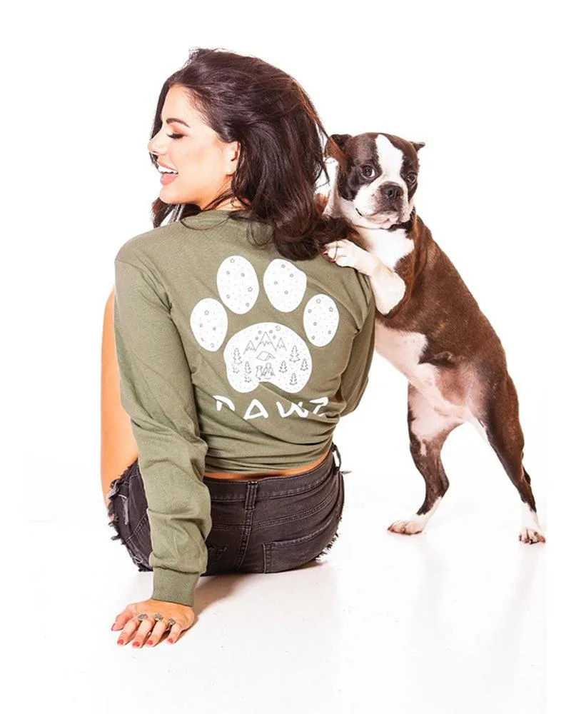 Scenic Print Olive Long Sleeve sold by PAWZ product image thumbnail 4