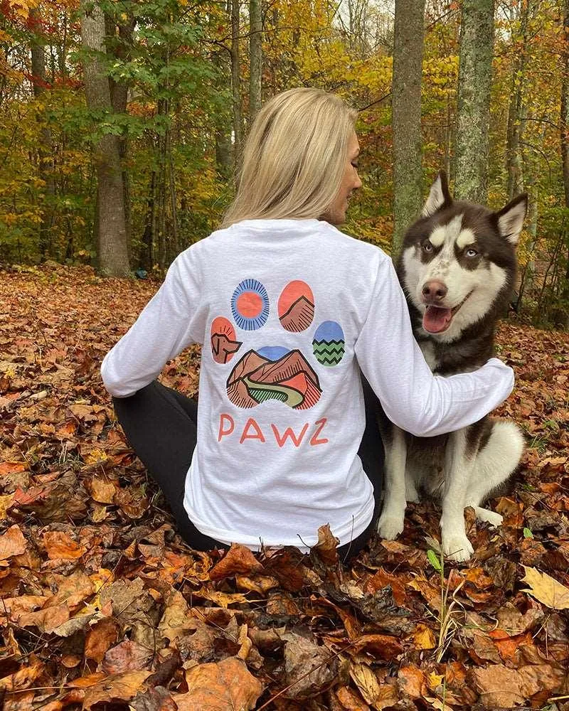 Colorful Hiking White Long Sleeve sold by PAWZ product image thumbnail 3
