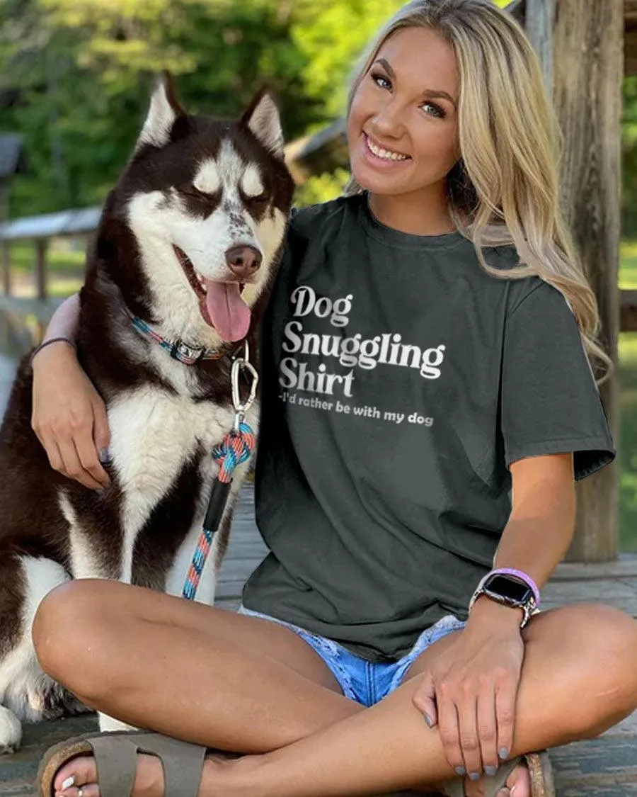 Dog Snuggling Shirt Tee sold by PAWZ product image thumbnail 4