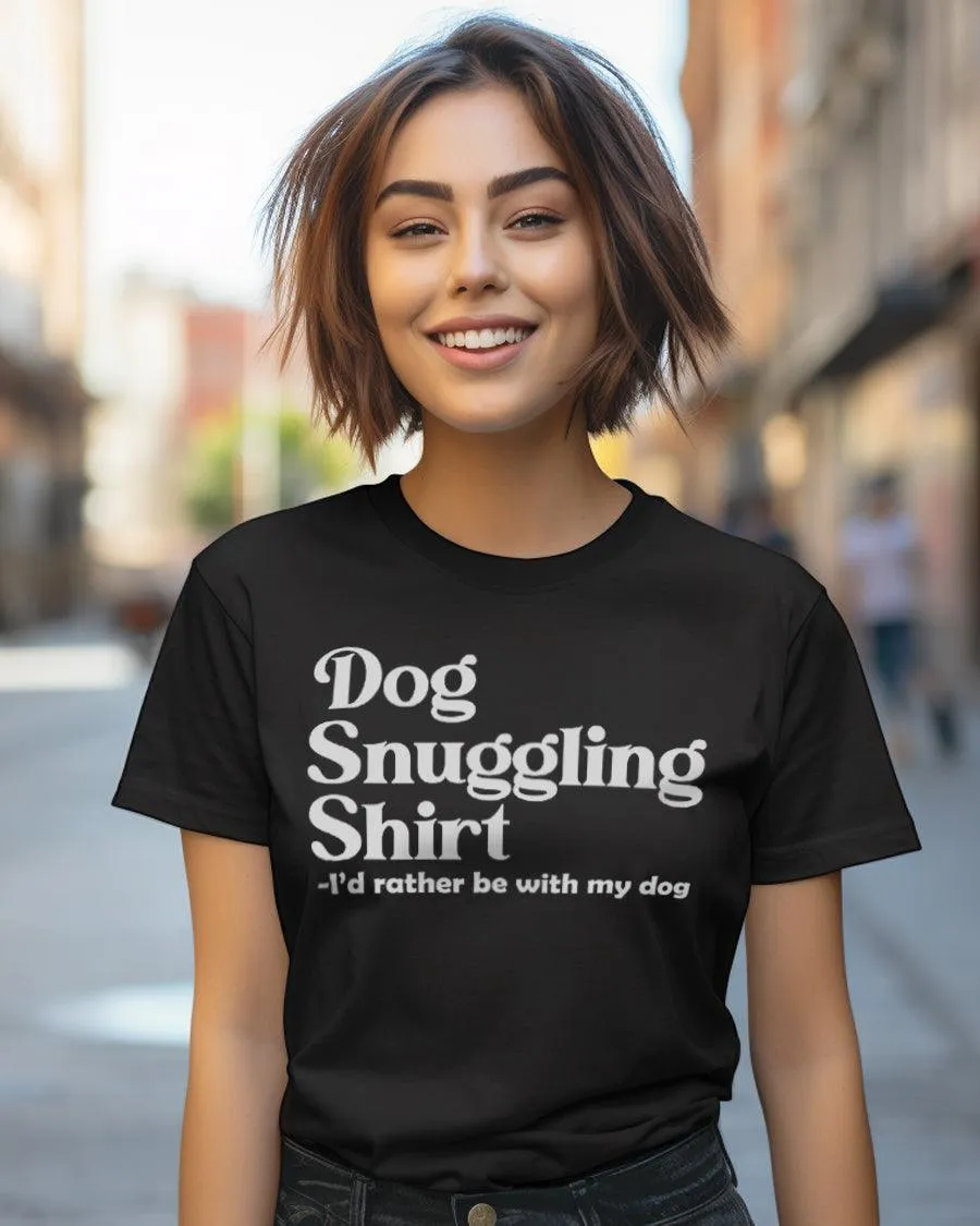 Dog Snuggling Shirt Tee sold by PAWZ product image thumbnail 3