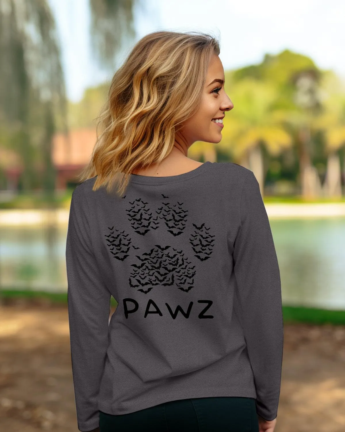 Pawz Bats Long Sleeve (Back Print) sold by PAWZ product image thumbnail 3