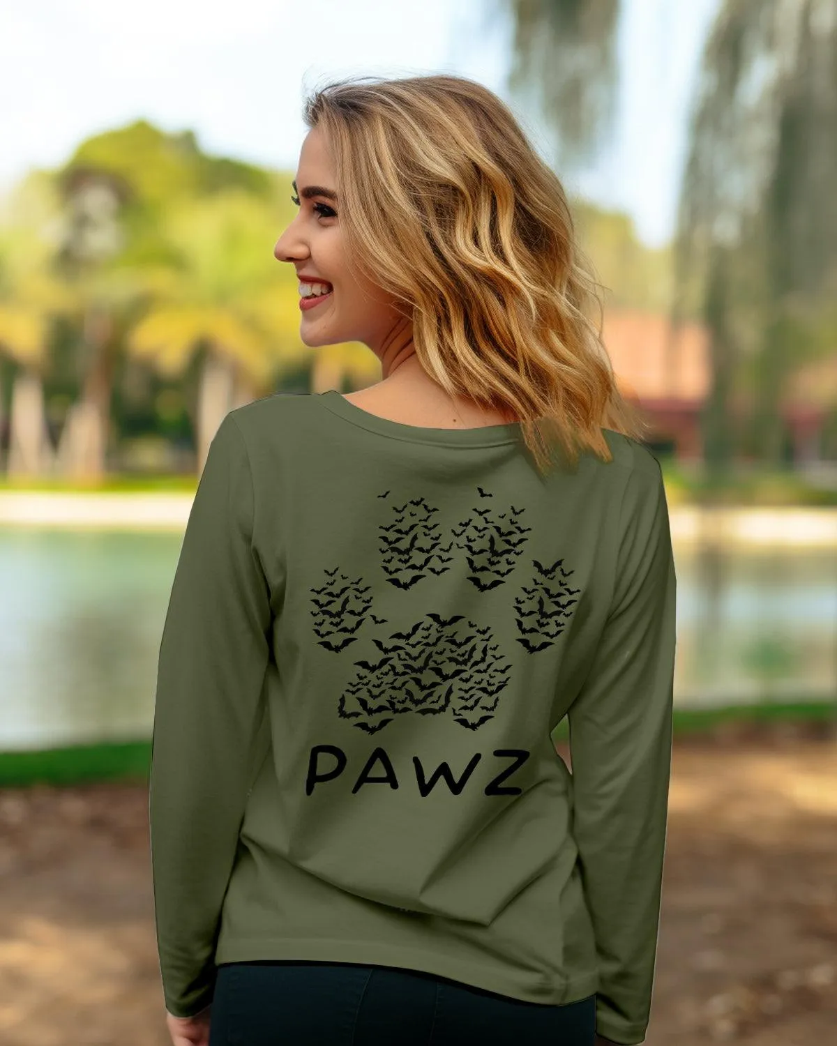 Pawz Bats Long Sleeve (Back Print) sold by PAWZ product image thumbnail 4