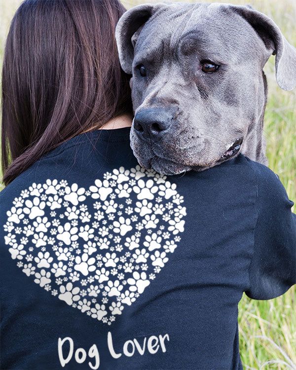 White Heart Dog Lover Black Long Sleeve sold by PAWZ