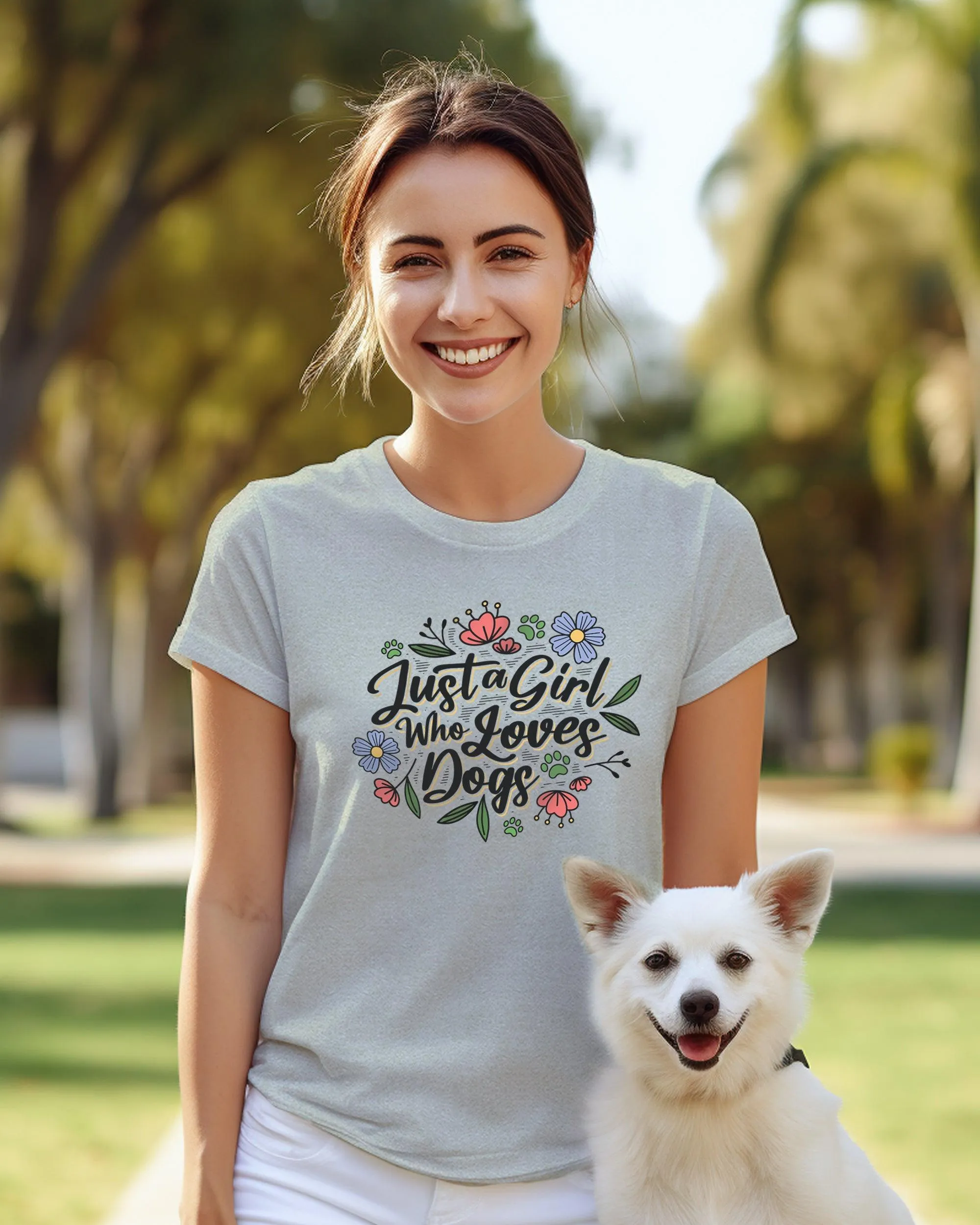 Just A Girl Who Loves Dog Tee sold by PAWZ product image thumbnail 2