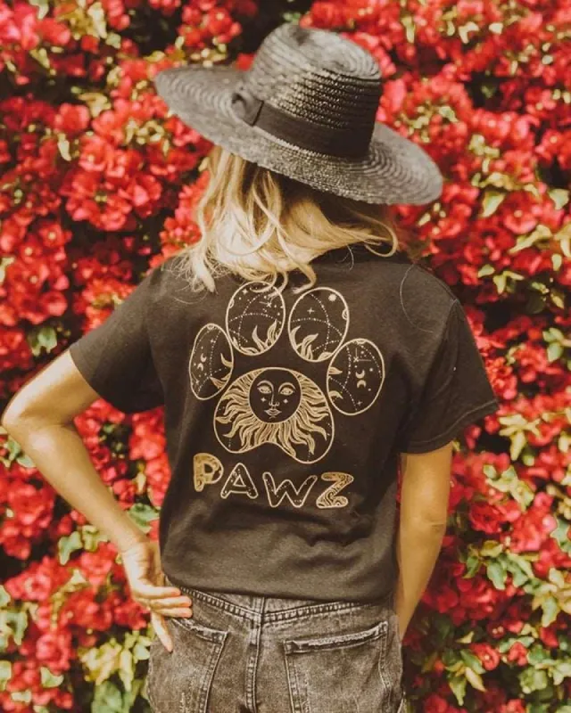 Luna Black Tee sold by PAWZ